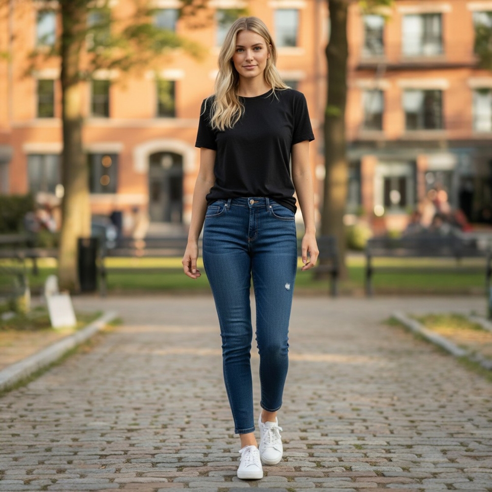 Stylish Blue Skinny Jeans for Women